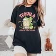 Tequila Cheaper More Than Therapy Tequila Drinking Mexican Women's Oversized Comfort T-Shirt Black