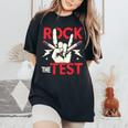 Testing Day Rock The Test Rock Music Teacher Student Women's Oversized Comfort T-Shirt Black