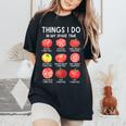 Things I Do In My Spare Time Tomatoes Gardening Plant Lover Women's Oversized Comfort T-Shirt Black