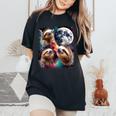 Three Sloth Moon 3 Sloth Moon Cursed Meme Women's Oversized Comfort T-Shirt Black