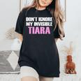 Tiara Princess King And Queen Women's Oversized Comfort T-Shirt Black