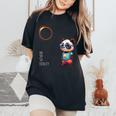 Totality Panda Solar Eclipse 08042024 Cute Eclipse Girls Women's Oversized Comfort T-Shirt Black