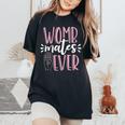 Twin Womb-Mates Baby Sibling Pregnant Quote Women's Oversized Comfort T-Shirt Black