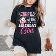 Uncle Of The Birthday Girl Family Matching Farm Cow Women's Oversized Comfort T-Shirt Black