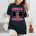 Uncle Of The Birthday Girl Melanin Afro Unicorn Princess Women's Oversized Comfort T-Shirt Black