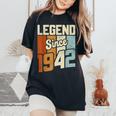 Vintage 1942 81 Birthday Decorations 81St Birthday Women's Oversized Comfort T-Shirt Black