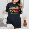 Vintage 1944 Birthday Limited Edition Born In 1944 Women's Oversized Comfort T-Shirt Black