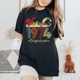 Vintage 1974 Original Parts Cool And 48Th Birthday Women's Oversized Comfort T-Shirt Black