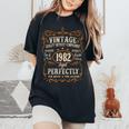 Vintage 1982 42Nd Birthday 42 Year Old For Women Women's Oversized Comfort T-Shirt Black