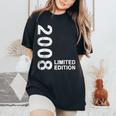 Vintage 2008 Boy Girl 16 Years Old 16Th Birthday Women's Oversized Comfort T-Shirt Black