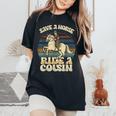 Vintage Sayings Save A Horse Ride A Cousin Women's Oversized Comfort T-Shirt Black