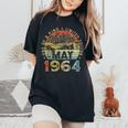 Vintage Legend Since May 1964 60Th Birthday For Women Women's Oversized Comfort T-Shirt Black