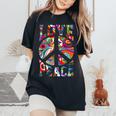 Vintage Love Peace 60S 70S Tie Dye Hippie Lover Men Women's Oversized Comfort T-Shirt Black