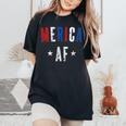 Vintage Merica Af Patriotic 4Th July Women Women's Oversized Comfort T-Shirt Black