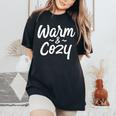 Warm & Cozy Fall Winter Women's Oversized Comfort T-Shirt Black