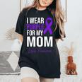 I Wear Purple For My Mom Lupus Warrior Lupus Women's Oversized Comfort T-Shirt Black