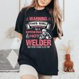 Welder Wife Welder Girlfriend Birthday Women's Oversized Comfort T-Shirt Black