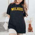 Wilkes Vintage Arch University Retro For Women Women's Oversized Comfort T-Shirt Black