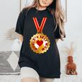 World's Best Mom Gold Medal Mother's Day Women's Oversized Comfort T-Shirt Black