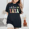 Yaya Wildflower Floral Yaya Women's Oversized Comfort T-Shirt Black