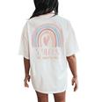 5 Years Of Awesome Girls 5Th Birthday Pink Boho Rainbow Cute Women's Oversized Comfort T-Shirt Back Print Ivory