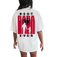 Albania Baba With Daughter Albanian Dad Of A Girl Shqiptar Women's Oversized Comfort T-Shirt Back Print Ivory