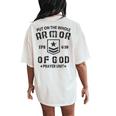 Armor Of God Christian Worship Bible Verse Women's Oversized Comfort T-Shirt Back Print Ivory