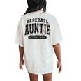 Baseball Auntie Matching Aunt Loud Proud Family Player Game Women's Oversized Comfort T-Shirt Back Print Ivory