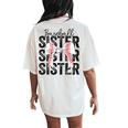 Baseball Sister Baseball Life Softball Life Girl Women Women's Oversized Comfort T-Shirt Back Print Ivory
