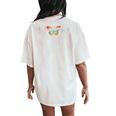 Butterfly Watching Heartbeat Retro Ecg Ekg Women's Oversized Comfort T-Shirt Back Print Ivory