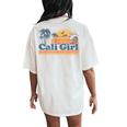 Cali Girl California Beach Summer Vacation Vintage 70S Retro Women's Oversized Comfort T-Shirt Back Print Ivory