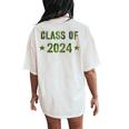 Camo Graduation Class Of 2024 12Th Grade Last Day Senior 12 Women's Oversized Comfort T-Shirt Back Print Ivory