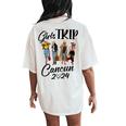 Cancun Girls Trip 2024 Birthday Squad Vacation Party Women's Oversized Comfort T-Shirt Back Print Ivory