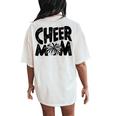 Cheer Mom Pom Pom Cheerleader Team Mama Cheerleading Women's Oversized Comfort T-Shirt Back Print Ivory