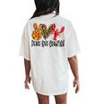 Crawfish Outfit Girl Craw Fish Season Leopard Love Women's Oversized Comfort T-Shirt Back Print Ivory