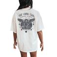 Crow Club No Mourner No Funeral Retro Celestial Bookworm Women's Oversized Comfort T-Shirt Back Print Ivory