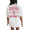 Cupid University Est 1415 Valentine Couple Boys Girls Women's Oversized Comfort T-Shirt Back Print Ivory