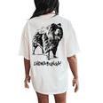 Cute Awesome Chow Chow Chow Dad Chow Mom Women's Oversized Comfort T-Shirt Back Print Ivory