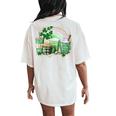 Cute Coffee St Patrick's Day Lucky Latte Green Costume Women's Oversized Comfort T-Shirt Back Print Ivory