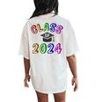 Class Of 2024 Graduation 12Th Grade Senior Last Day Women's Oversized Comfort T-Shirt Back Print Ivory