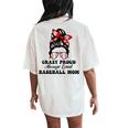 Crazy Proud Always Loud Baseball Mom Mother's Day Women's Oversized Comfort T-Shirt Back Print Ivory