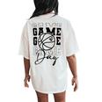 Game Day Sport Lover Basketball Mom Girl Women's Oversized Comfort T-Shirt Back Print Ivory