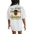 Goded Me Two Titles Mom Grandma Melanin Leopard Women's Oversized Comfort T-Shirt Back Print Ivory