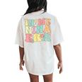 Groovy In My Nina Era Nina Retro Women's Oversized Comfort T-Shirt Back Print Ivory