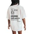 I'm A Nurse Women's Translated World Languages Women's Oversized Comfort T-Shirt Back Print Ivory