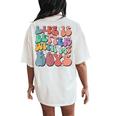 Life Is Better With My Boys Groovy Boy Mom Life Women's Oversized Comfort T-Shirt Back Print Ivory