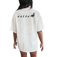 Mama Duck 5 Ducklings Animal Family G Women's Oversized Comfort T-Shirt Back Print Ivory