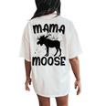 Mama Moose Moose Lover Women's Oversized Comfort T-Shirt Back Print Ivory
