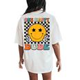 One Happy Dude Retro Groovy 1St Birthday Family Matching Women's Oversized Comfort T-Shirt Back Print Ivory