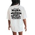 Proud Mama Class Of 2024 Graduate Matching Family Graduation Women's Oversized Comfort T-Shirt Back Print Ivory